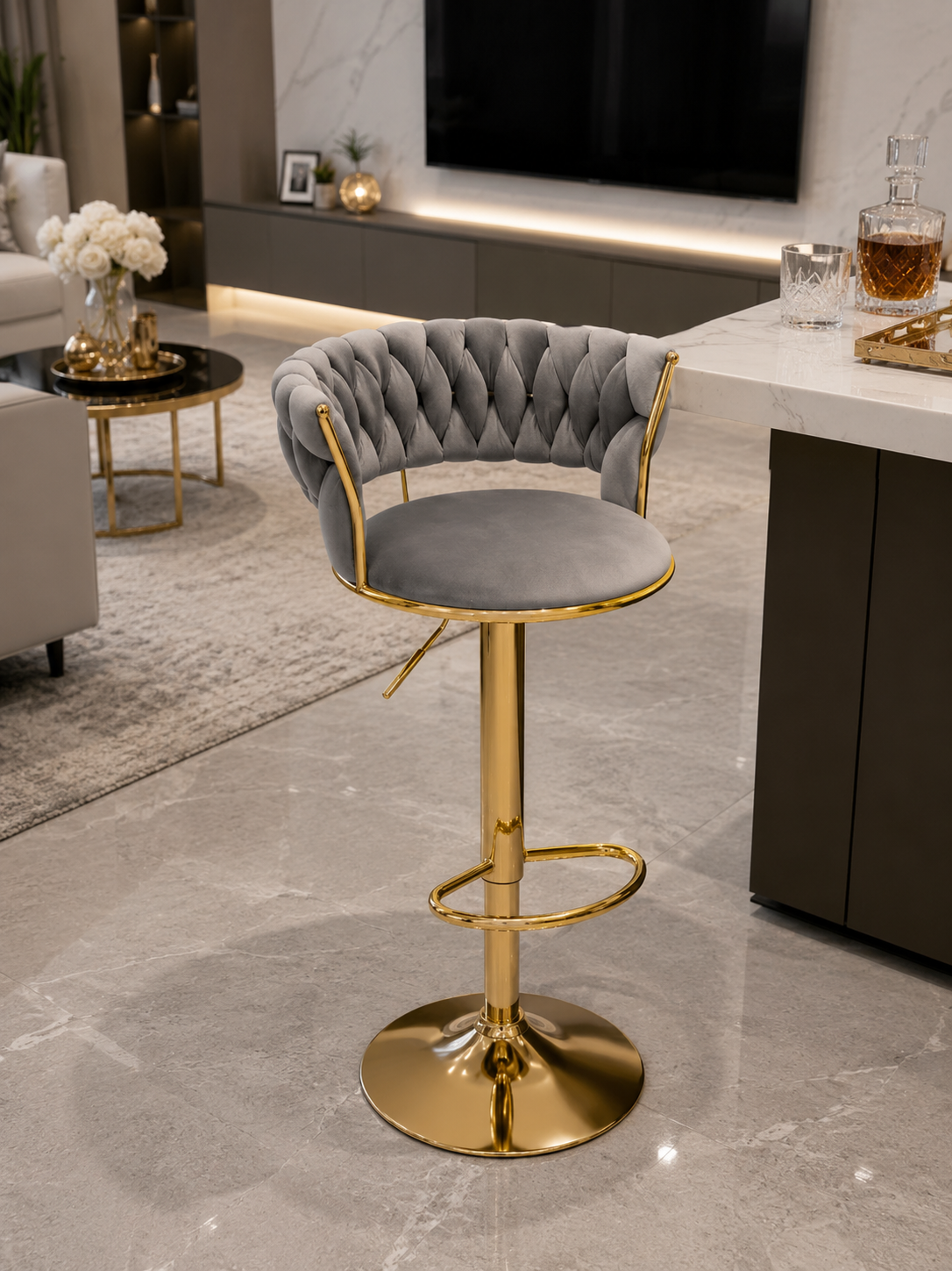 Tabouret Veloria Gris™
