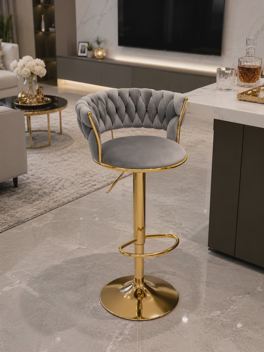 Tabouret Veloria Gris™